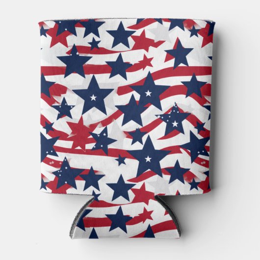 Patriotische Sterne können kühlen Dosenkühler (Vorderseite)