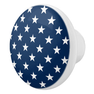 Patriotische Sterne marineblaue Keramik ziehen Knö Keramikknauf