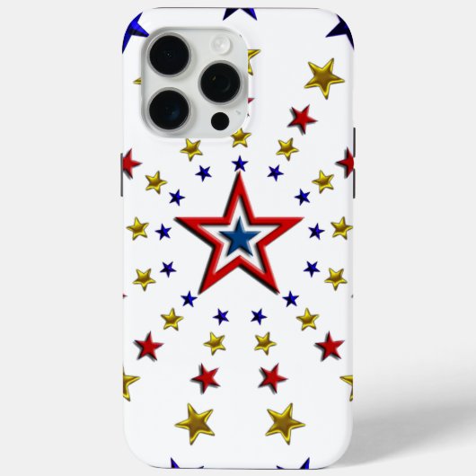 Patriotische Sterne Muster USA Red White & Blue Case-Mate iPhone Hülle (Rückseite)