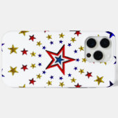 Patriotische Sterne Muster USA Red White & Blue Case-Mate iPhone Hülle (Rückseite (Horizontal))