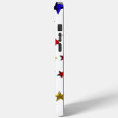 Patriotische Sterne Muster USA Red White & Blue Case-Mate iPhone Hülle (Rückseite / Links)