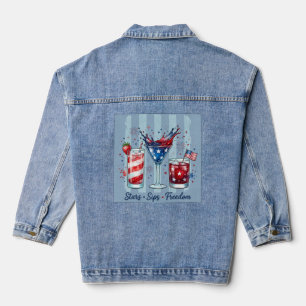 Patriotische Sterne nippen an Freiheit Jeansjacke