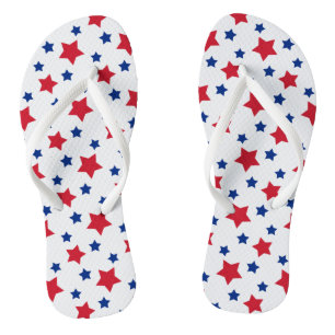 Patriotische Sterne Rot Weiß Blau Badesandalen