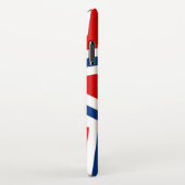 Patriotische Sterne rot weiß und blau farbig iPhone Hülle (Rechte Seite)