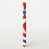 Patriotische Sterne rot weiß und blau farbig iPhone Hülle (Linke Seite)