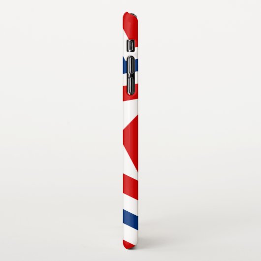 Patriotische Sterne rot weiß und blau farbig iPhone Hülle (Linke Seite)