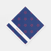 Patriotische Sterne Roter Blaue NAME NAME 4. Juli Serviette (Ecke)