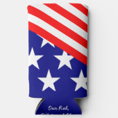 Patriotische Sterne Streifen Rotes Weiß Blau Dose Selters Dosenkühler (Vorderseite)