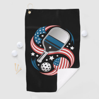 Patriotische Sterne Streifen USA-Flagge Pickleball Golfhandtuch