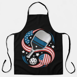 Patriotische Sterne Streifen USA-Flagge Pickleball Schürze