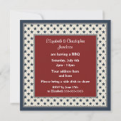 Patriotische Sterne u. Streifen-am 4. Juli Party Einladung (Rückseite)