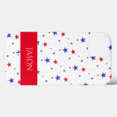 Patriotische Sterne und iPhone-Erstklassigkeit Case-Mate iPhone Hülle (Rückseite (Horizontal))