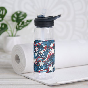 Patriotische Sterne Wasserflasche Trinkflasche