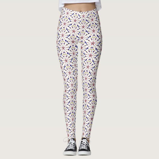 Patriotische Sternenmuster, Leggings, Urlaub Leggings (Vorderseite)
