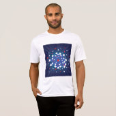 Patriotische Sternexplosion Red White und Blue USA T-Shirt (Vorne ganz)