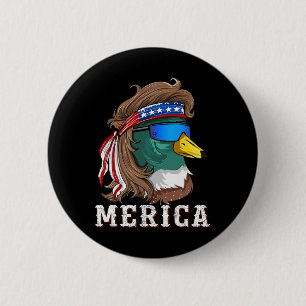 Patriotische Stockentenjagd Amerikanisches Wasserg Button