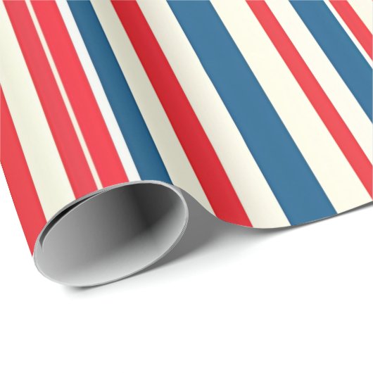 Patriotische Streifen Geschenkpapier (Rolleneckpunkt)