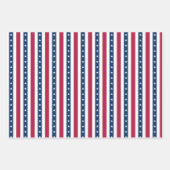 Patriotische Streifen mit Sternen (vertikal) Geschenkpapier Set (Vorderseite 3)