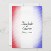 Patriotische Stripe Hochzeitseinladungen Einladung (Rückseite)