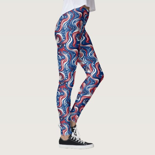 Patriotische Ströme Leggings - Spaß (Rechts)