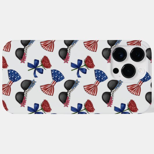 PATRIOTISCHE SUNGLASSEN ROSE BOW-KRAWATTE Case-Mate iPhone HÜLLE (Rückseite (Horizontal))