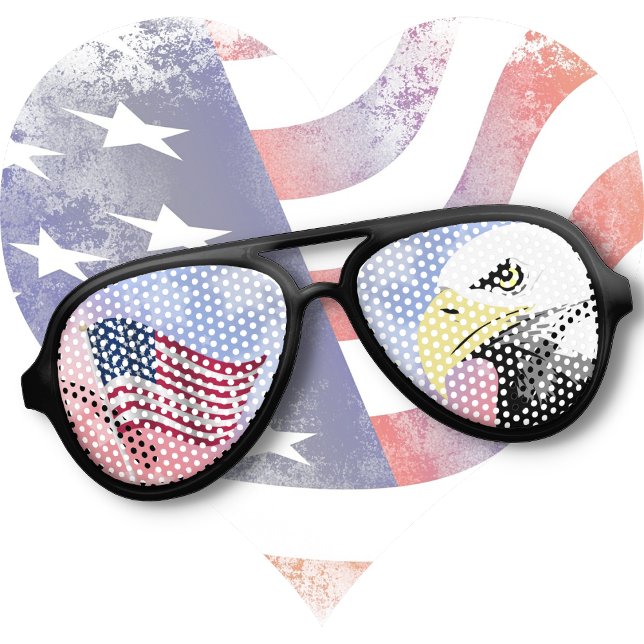 Patriotische SUNGLASSEN - US-Flagge & Bald-Adler Partybrille (Von Creator hochgeladen)