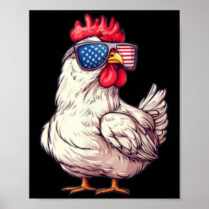 Patriotische Sungles Hühnerkostüme für Jungen und Poster