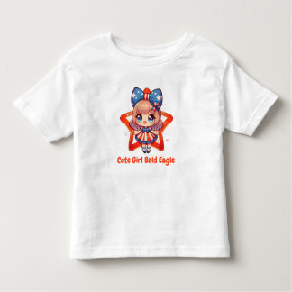 Patriotische Süsse - Baby Bald Eagle mit Bow Girls Kleinkind T-shirt