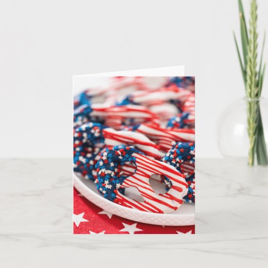 Patriotische Süßigkeiten Dankeskarte (Vorderseite)