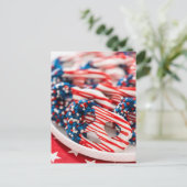 Patriotische Süßigkeiten Feiertagspostkarte (Stehend Vorderseite)