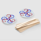 Patriotische Swirl-Blume Fächer (Non-assembled)