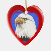 Patriotische Symbol-Herz-Verzierung Keramikornament (Rechts)