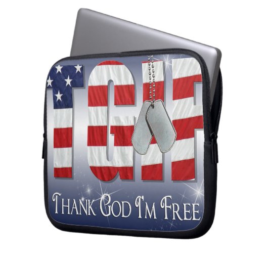 Patriotische Tags Laptopschutzhülle (Vorderseite Links)