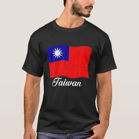 Patriotische taiwanesische Flagge Vintag Taiwan Fl T-Shirt (Vorderseite)
