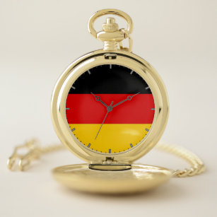 Patriotische Taschen-Uhr-Flagge von Deutschland Taschenuhr