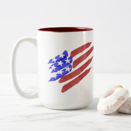 Patriotische Tasse der amerikanischen Flagge
