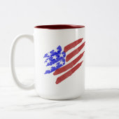 Patriotische Tasse der amerikanischen Flagge (Links)