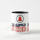 Patriotische Tasse mit Liberty Bell (Zentrum)