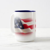 Patriotische Tasse Rot, Weiß und Blau-Amerika (Vorderseite Links)