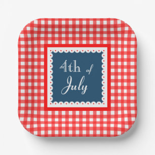 Patriotische Teller aus Papier zum 4. Juli BBQ 