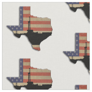 Patriotische Texas-Erdölbohrungs-Anlage Stoff