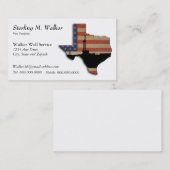 Patriotische Texas-Erdölbohrungs-Anlage Visitenkarte (Vorne/Hinten)