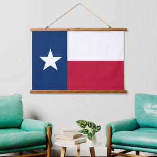 Patriotische Texas Tapestry, Texas Flag Wandteppich Mit Holzrahmen