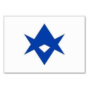 Patriotische Tischkarte mit Fahne von Toyota City Tischnummer