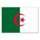 Patriotische Tischkarte mit Flagge Algeriens Tischnummer (Vorderseite)