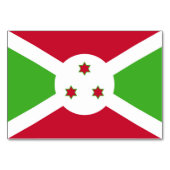 Patriotische Tischkarte mit Flagge Burundis Tischnummer (Vorderseite)