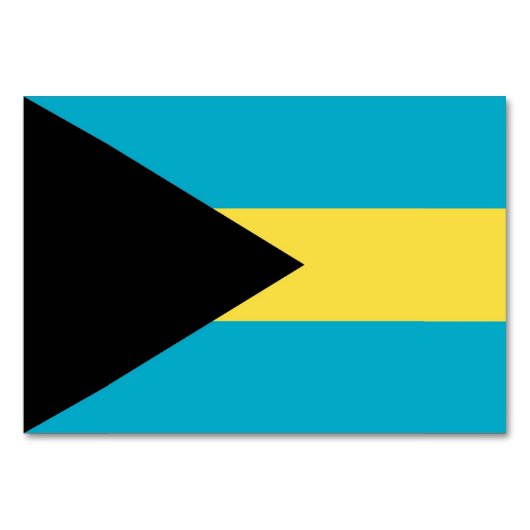 Patriotische Tischkarte mit Flagge der Bahamas Tischnummer (Rückseite)