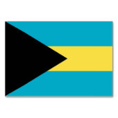 Patriotische Tischkarte mit Flagge der Bahamas Tischnummer (Vorderseite)