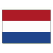 Patriotische Tischkarte mit Flagge der Niederlande Tischnummer (Rückseite)