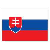 Patriotische Tischkarte mit Flagge der Slowakei Tischnummer (Vorderseite)
